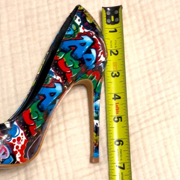 Shoe Republic LA Patent Graffiti Stilettos - Picture 7 of 15
